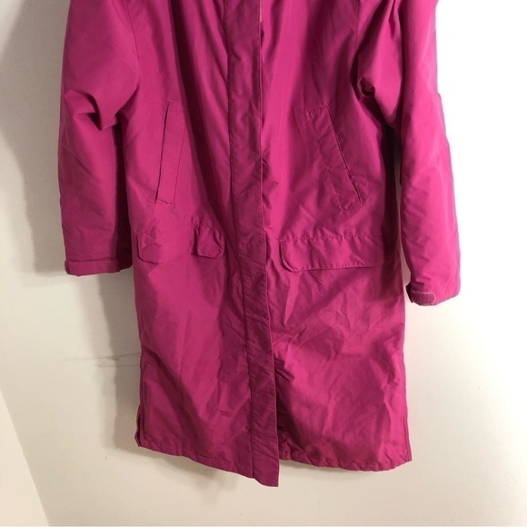 Lands End Magenta Purple Parka Jacket Coat Small Women’s Long Zipper Button - Picture 2 of 13